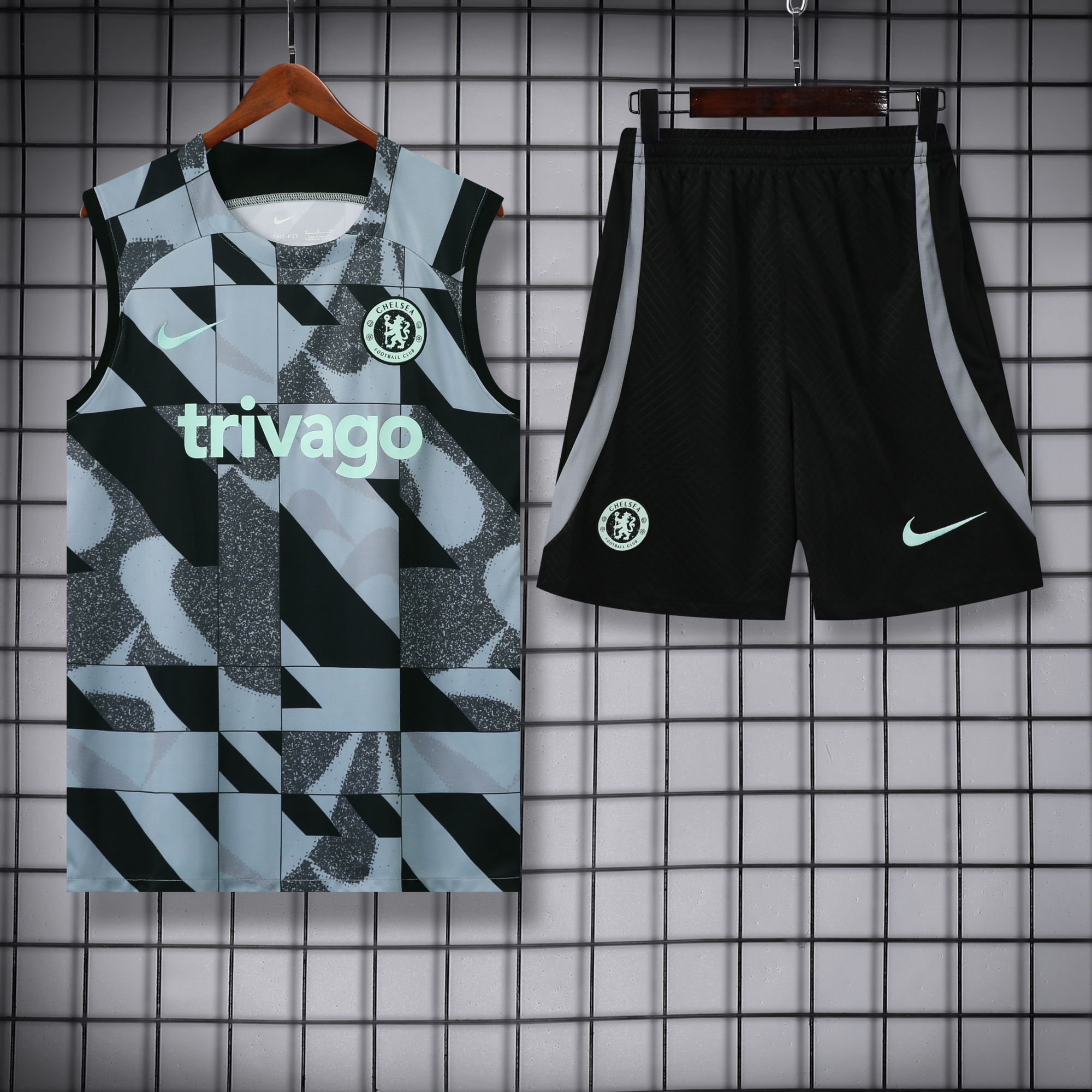 Vest 23-24 Chelsea green grey training vest set Vest 23-24 Chelsea green grey training vest set