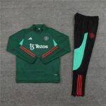 23-24 Manchester united green Sweater tracksuit set