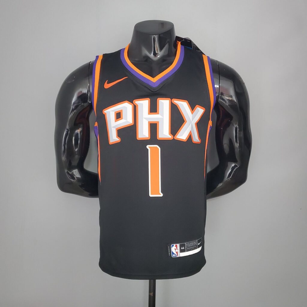 2021 BOOKER#1 Suns Black NBA Jersey
