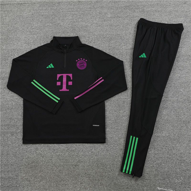 23-24 Bayern black sweater tracksuit set