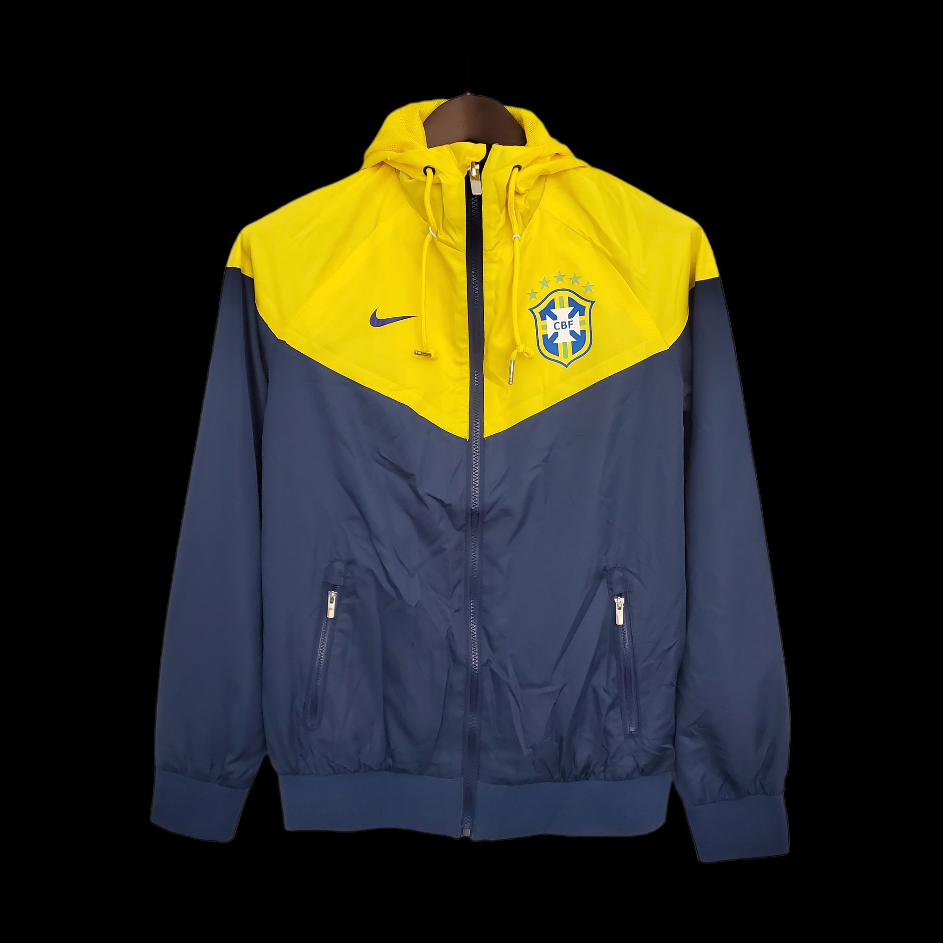 Windbreaker Brazil Blue and Yellow Windbreaker Brazil Blue and Yellow