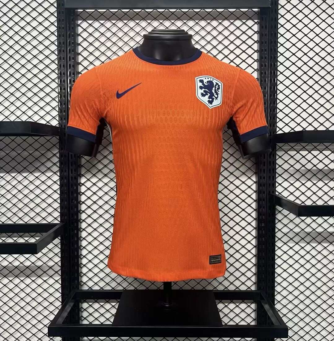 Netherlands 2024-25 Euro Home Jersey Player Version