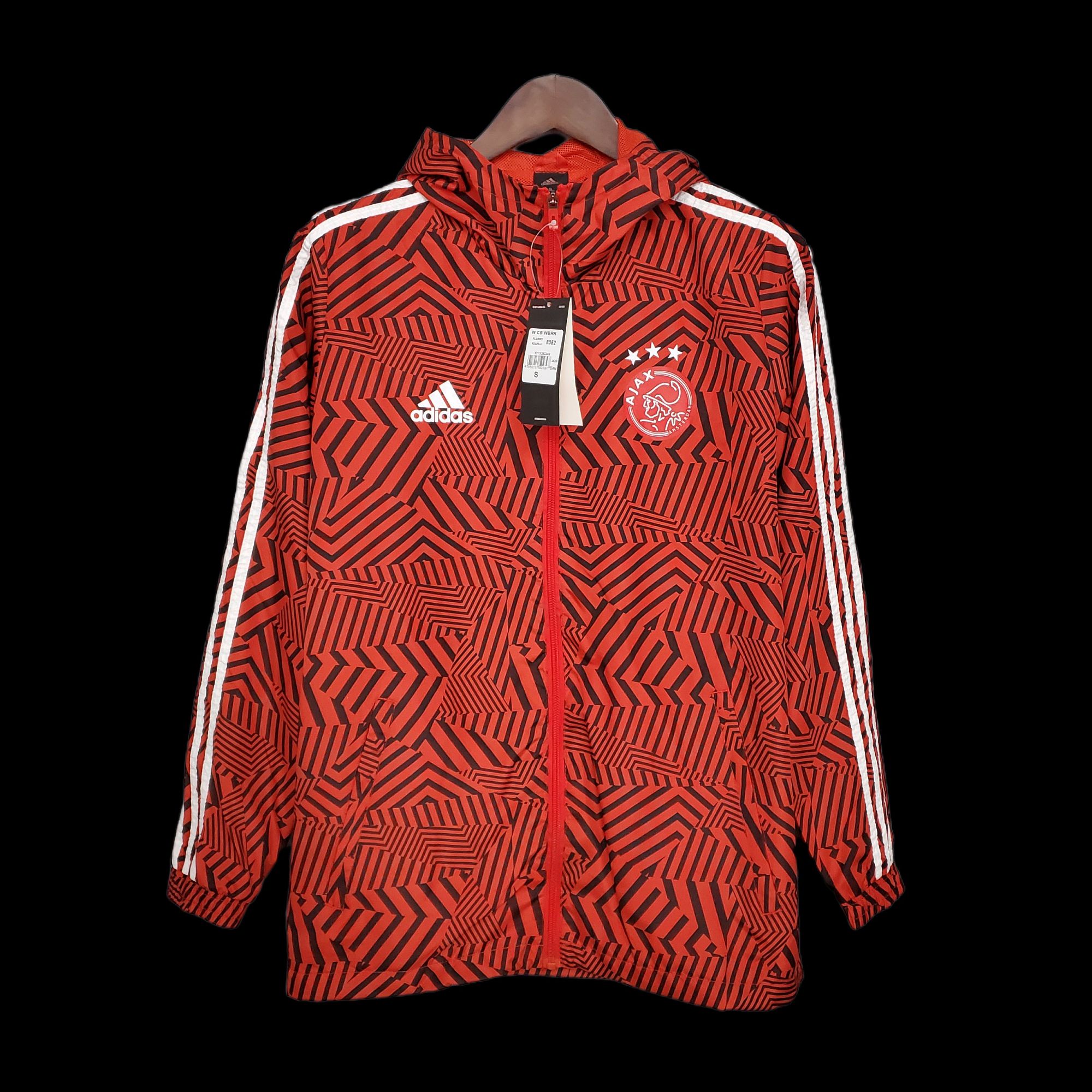 Windbreaker Ajax Red and Black Stripes Windbreaker Ajax Red and Black Stripes