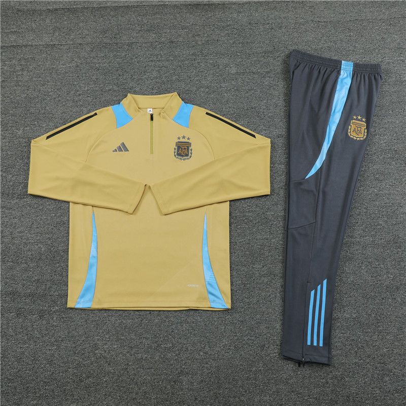 24-25 Argentina gold Sweater tracksuit set