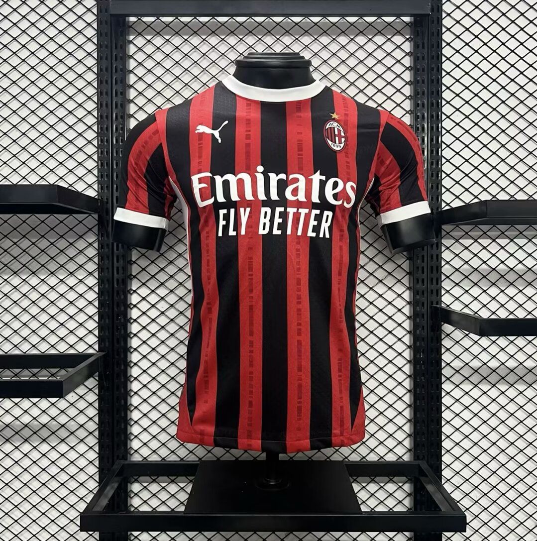 AC Milan 2024-25 Home Jersey Adidas Player Version AC Milan 2024-25 Home Jersey Adidas Player Version