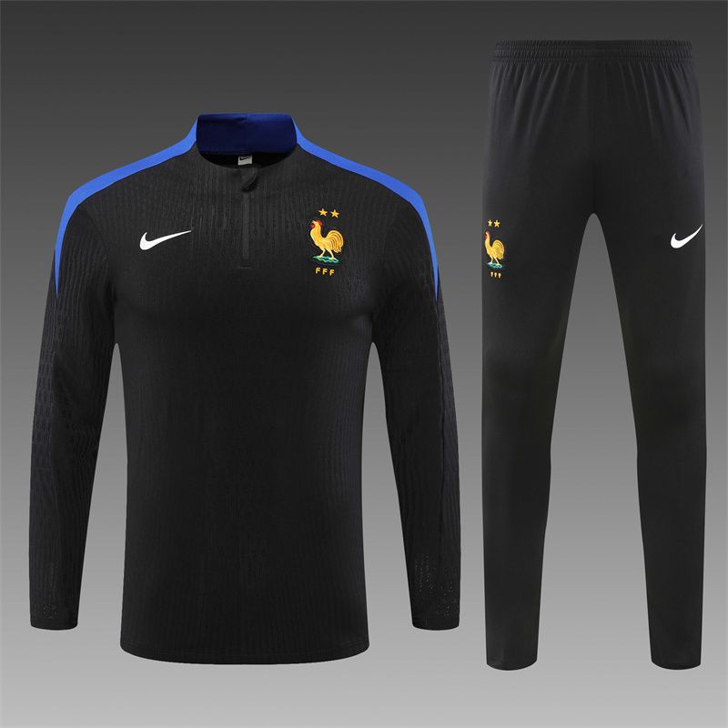player version 24-25 France black Sweater tracksuit set player version 24-25 France black Sweater tracksuit set