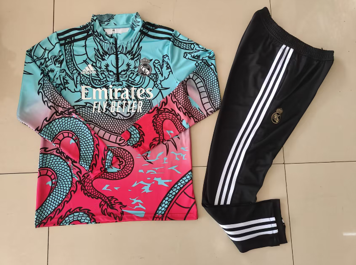 23-24 RM special dragon green Sweater tracksuit set
