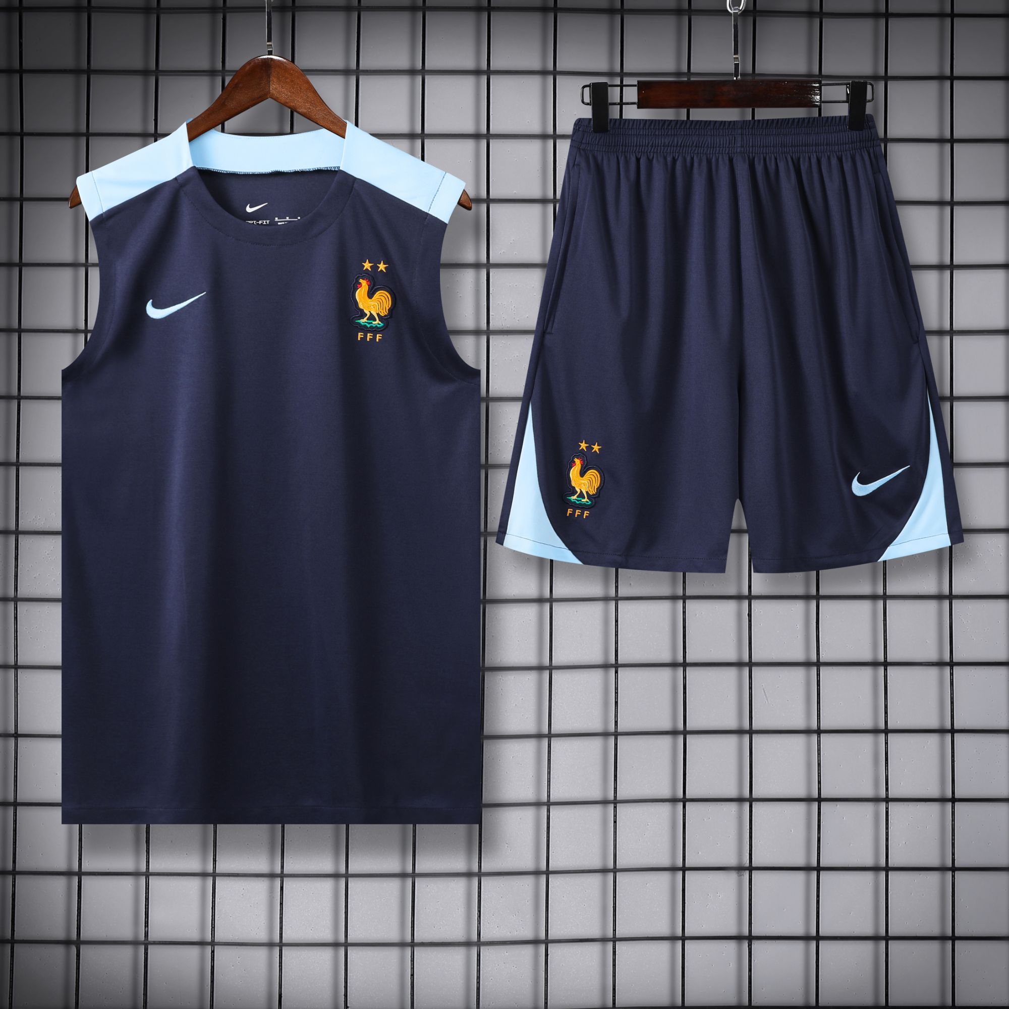 vest 24-25 France blue training vest set vest 24-25 France blue training vest set