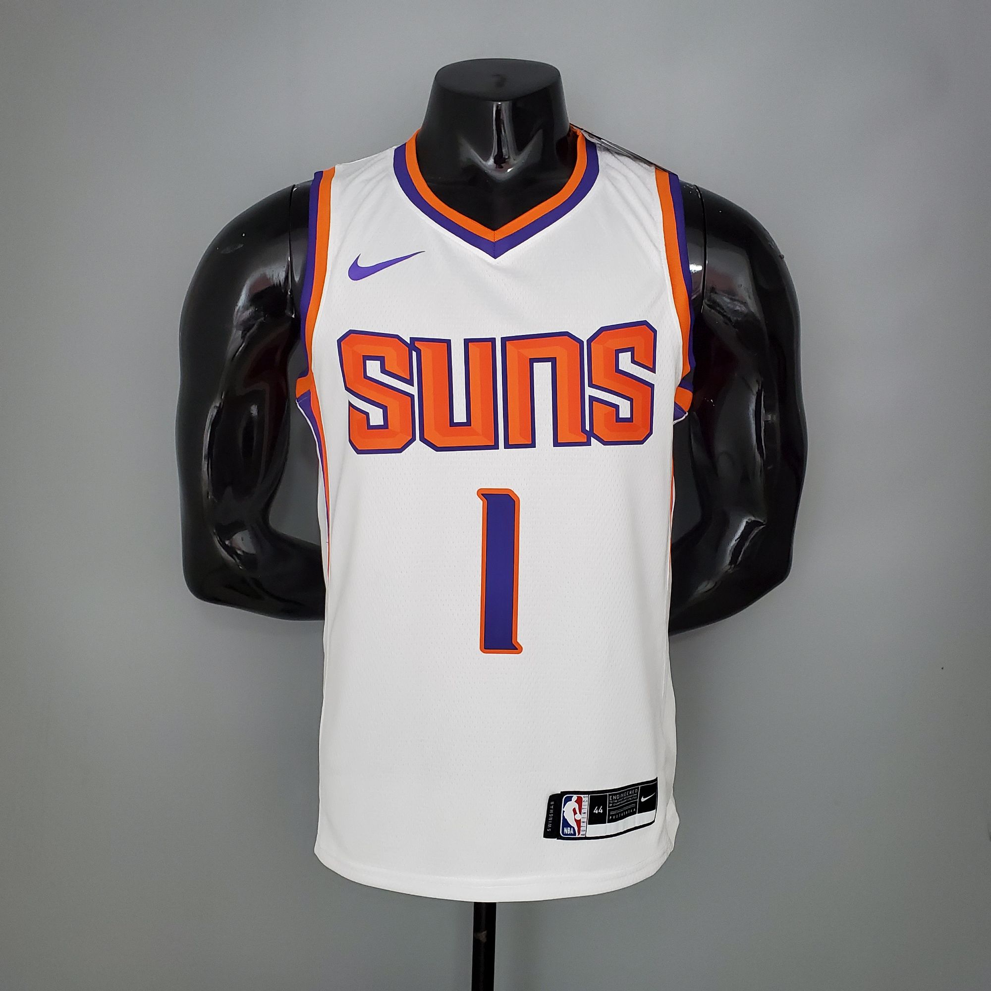 BOOKER#1 Phoenix Suns White NBA Jersey