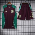 vest 24-25 Mexico wine green training vest set