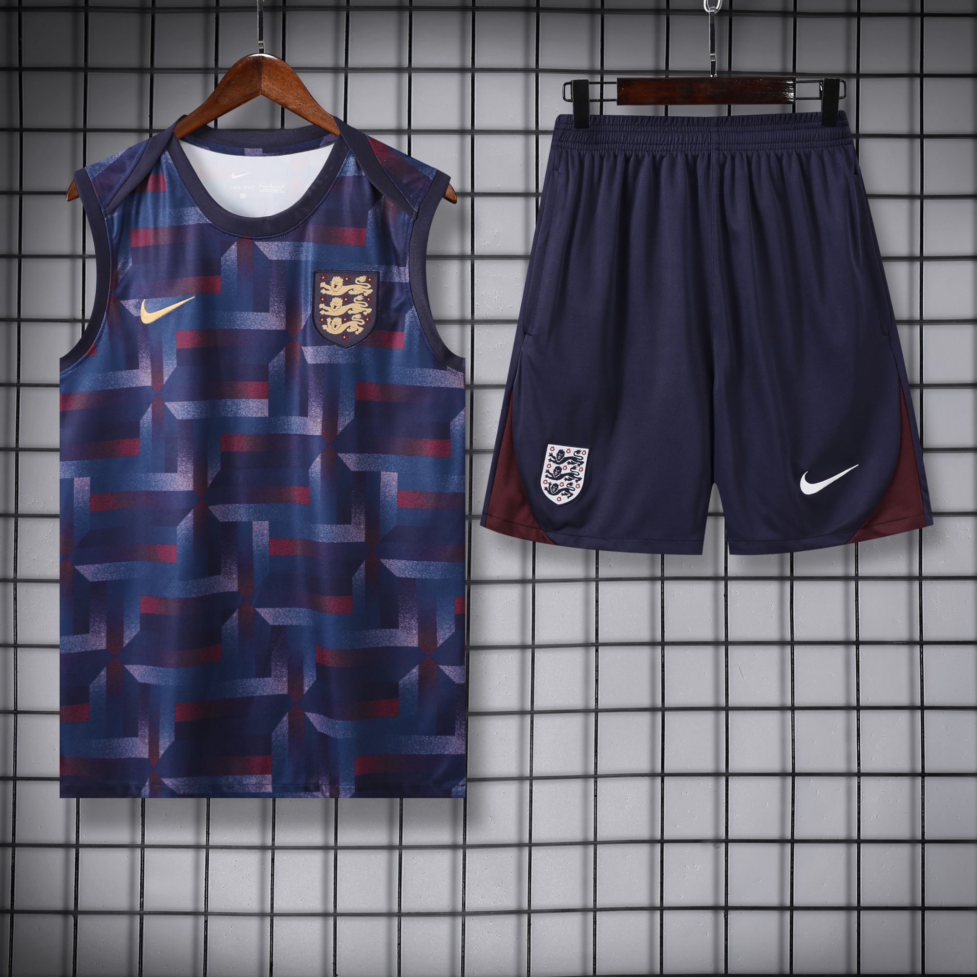 vest 24-25 England blue training vest set