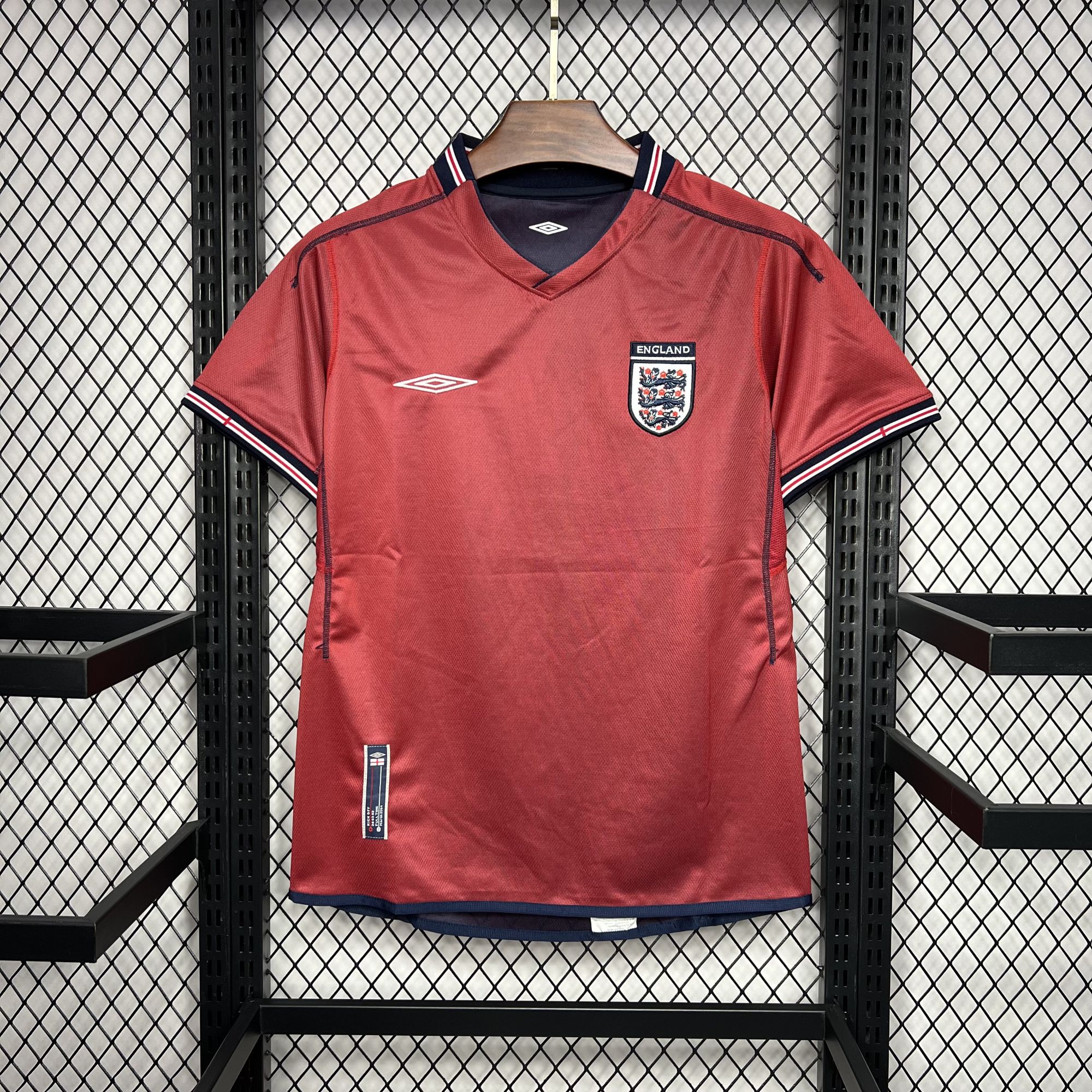England 2002 Away Retro Jersey (Double-sided)