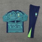 24-25 Brazil green black Sweater tracksuit set