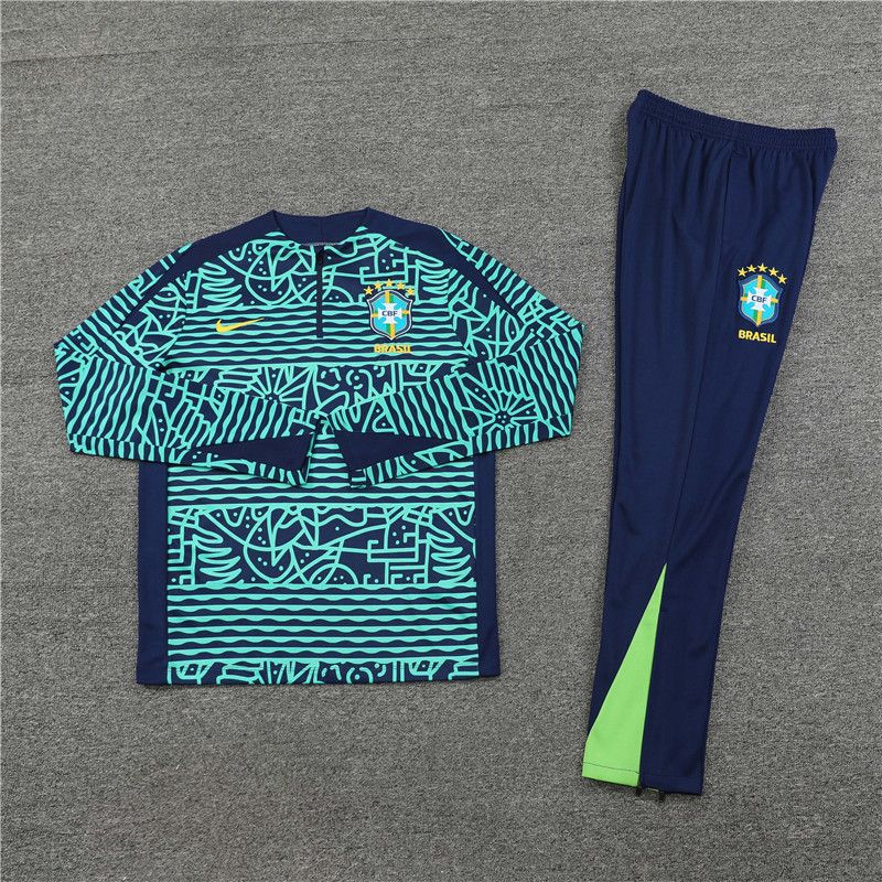 24-25 Brazil green black Sweater tracksuit set
