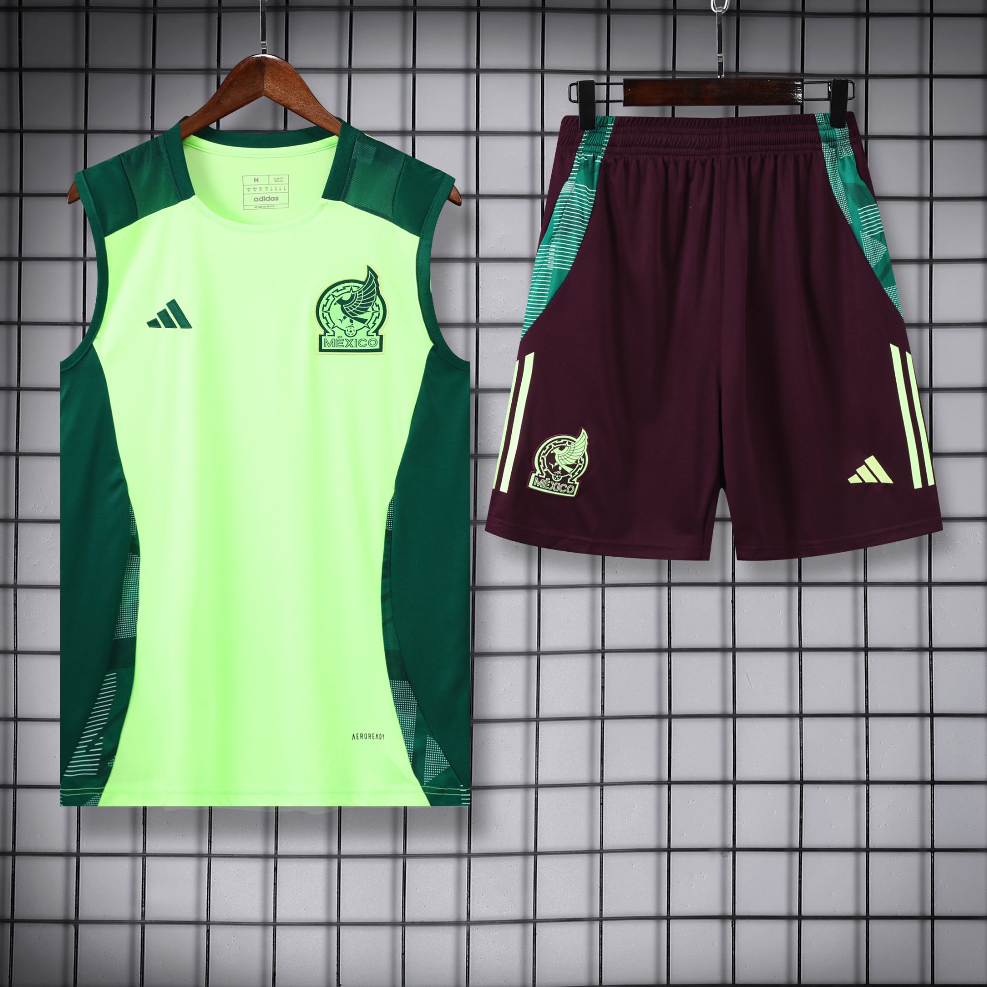 vest 24-25 Mexico green training vest set vest 24-25 Mexico green training vest set