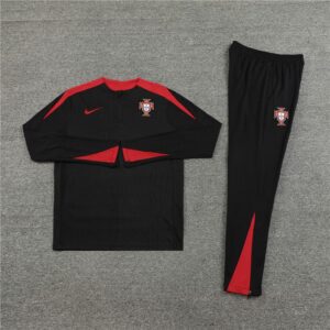 player version 24-25 Portugal black Sweater tracksuit set