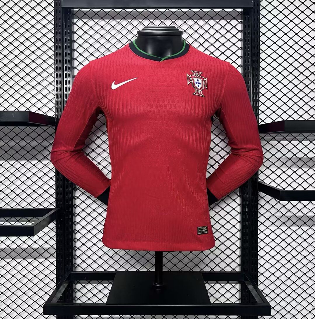 Portugal 2024-25 Euro Home Long Sleeves Jersey – Player Version Portugal 2024-25 Euro Home Long Sleeves Jersey – Player Version