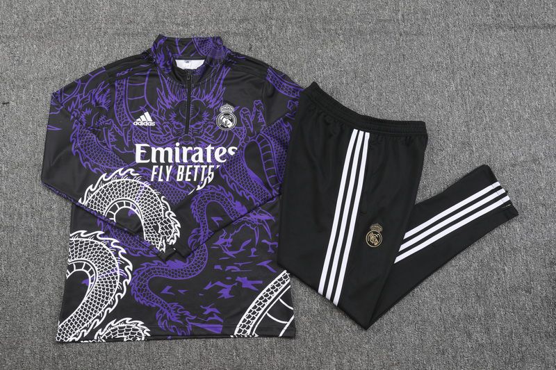 23-24 RM special dragon purple Sweater tracksuit set