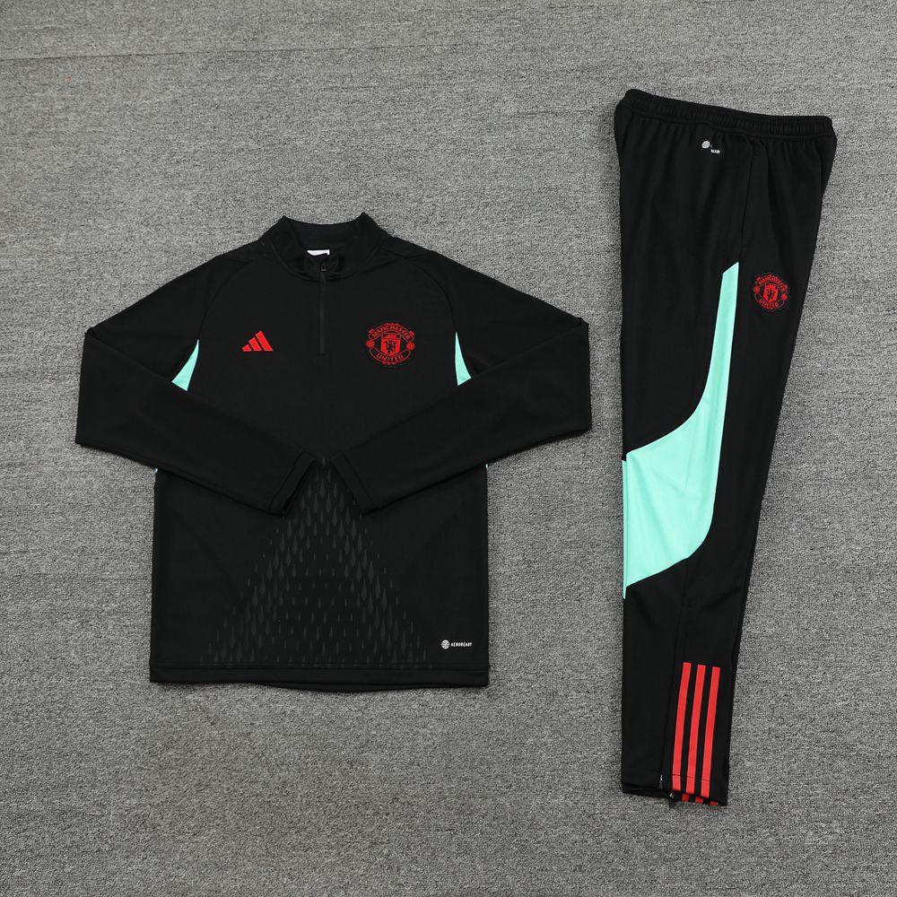 23-24 man u black Sweater tracksuit set