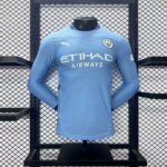 Manchester City 2024-25 Home Long Sleeves Jersey