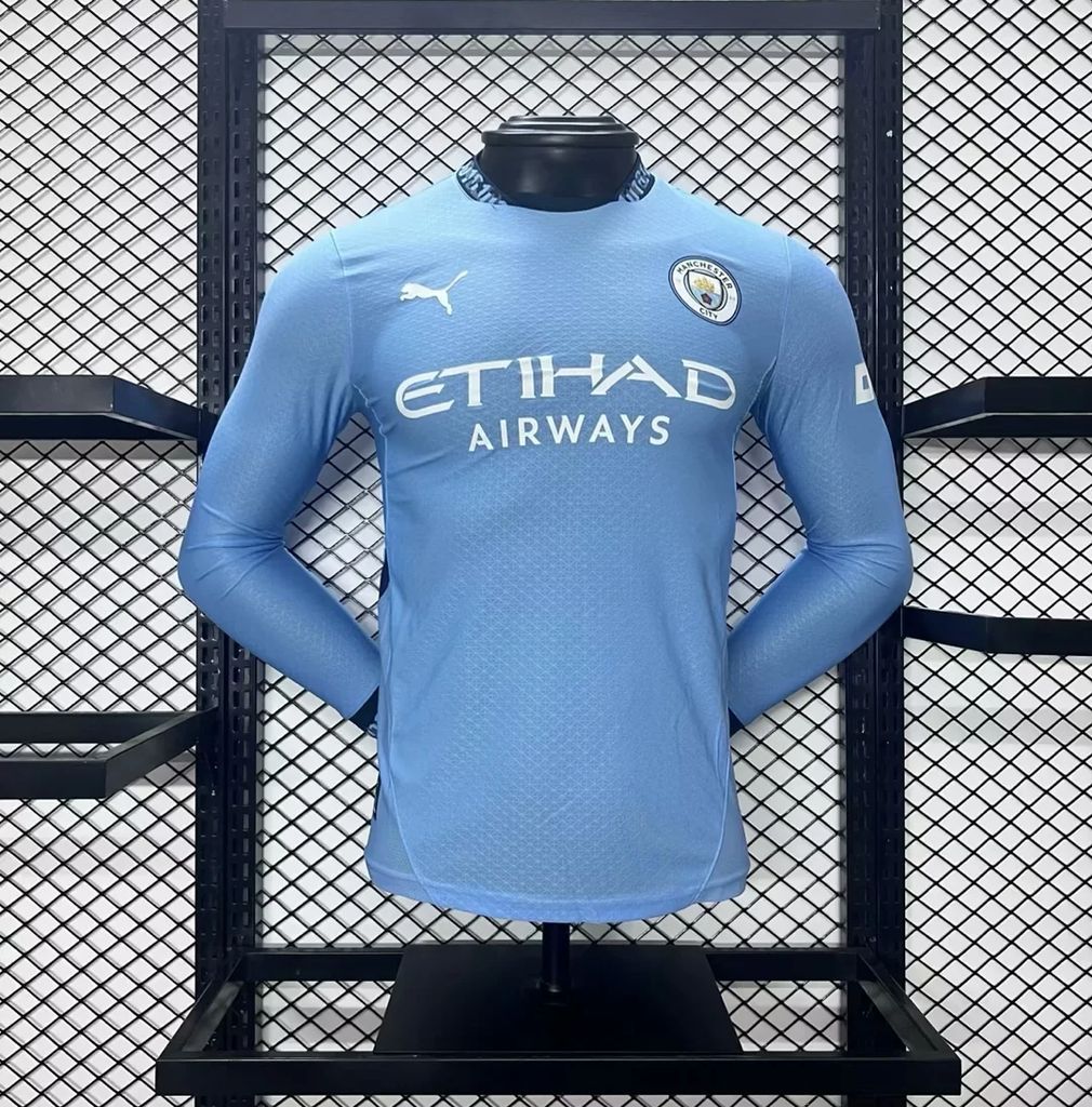 Manchester City 2024-25 Home Long Sleeves Jersey