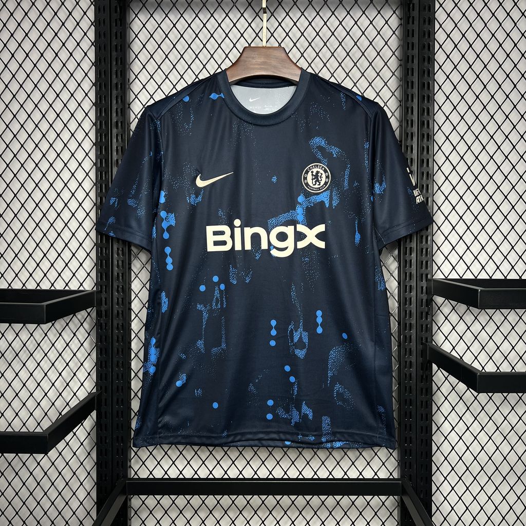 Chelsea 2024-25 Dark blue Pre-match training Jersey Chelsea 2024-25 Dark blue Pre-match training Jersey