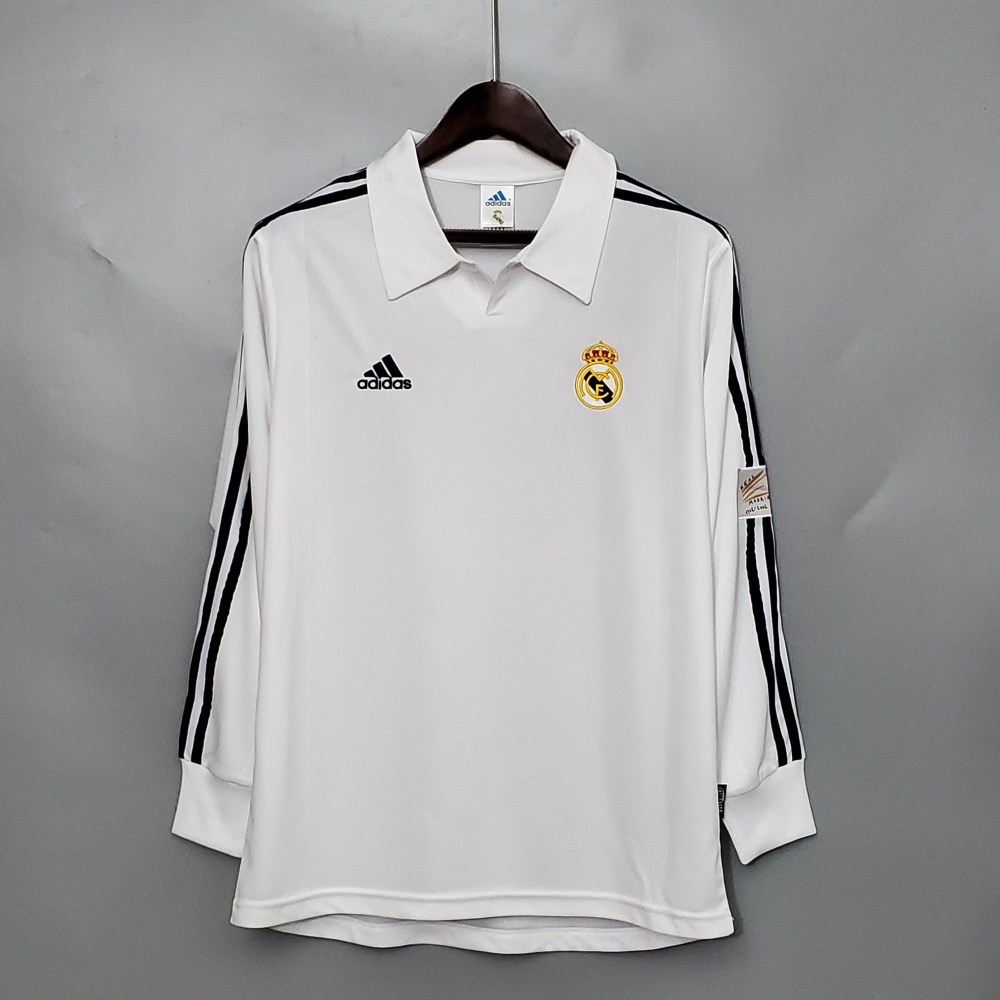 2001-2002 REAL MADRID HOME LONG SLEEVE