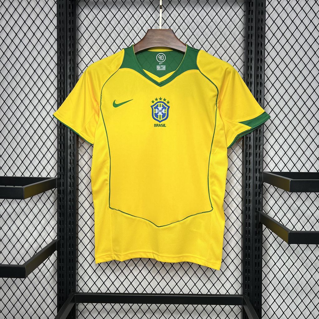 Brazil 2004 Home Retro Jersey Brazil 2004 Home Retro Jersey