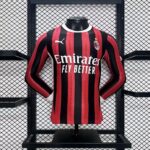 AC Milan 2024-25 Home Long Sleeves Jersey Player Version