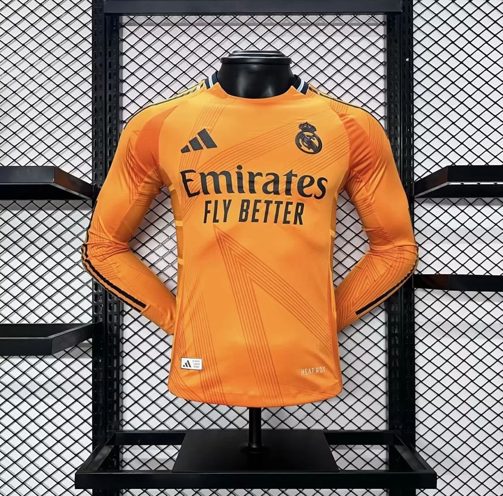 Real Madrid 2024-25 Away Long Sleeves Jersey Player Real Madrid 2024-25 Away Long Sleeves Jersey Player