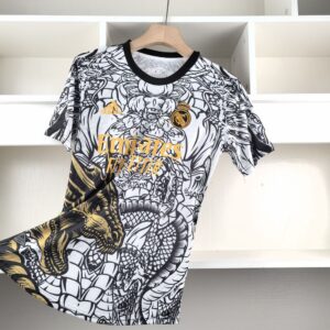 Real Madrid 2024-25 Dragon Kit Black white Player Version