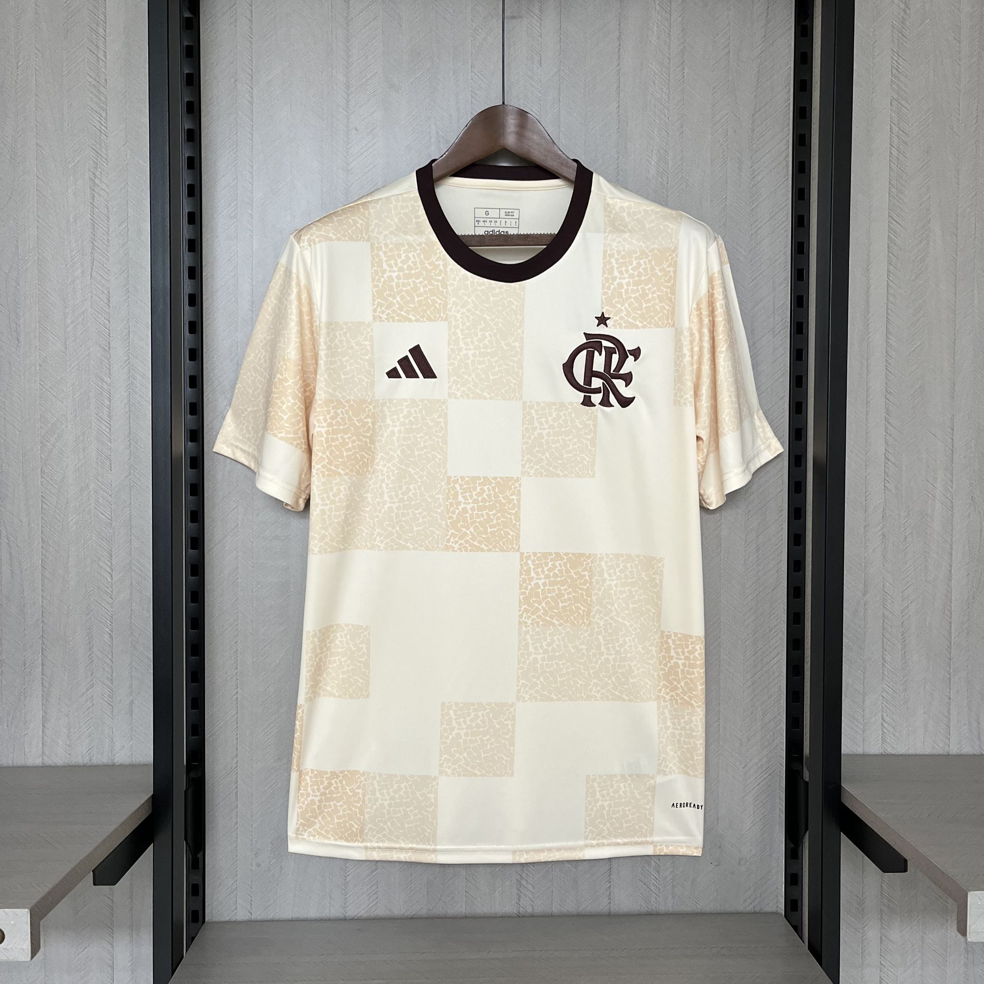 2024-2025 FLAMENGO PRE-MATCH WEAR BEIGE JERSEY 2024-2025 FLAMENGO PRE-MATCH WEAR BEIGE JERSEY