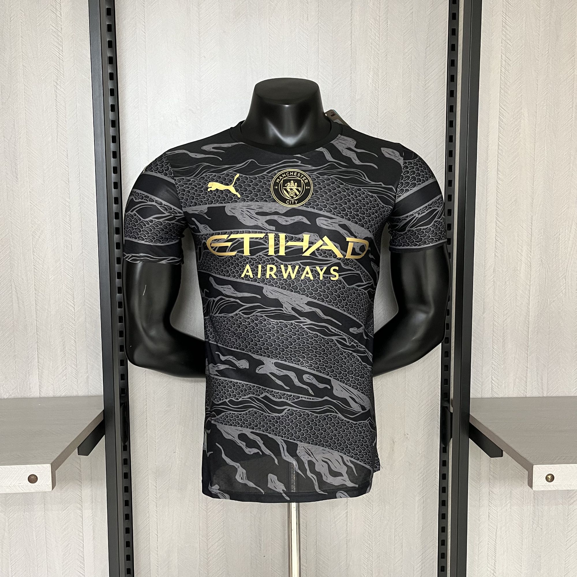 2024-2025 MANCHESTER CITY YEAR OF THE DRAGON SPECIAL BLACK JERSEY