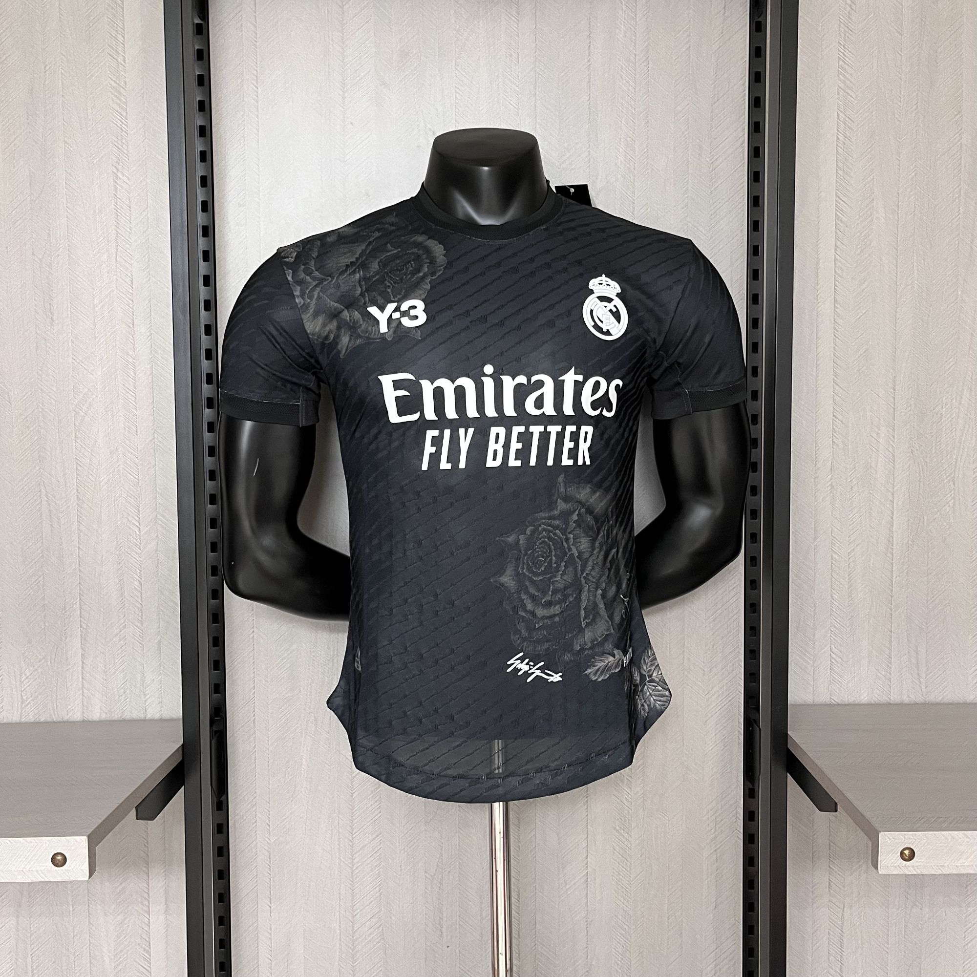 2024-2025 REAL MADRID Y3 BLACK ROSE JERSEY