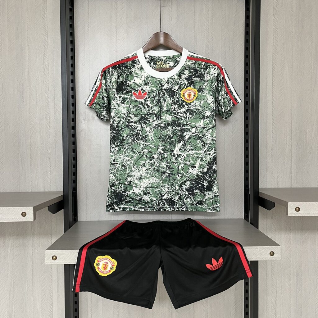 2024-2025 KIDS MANCHESTER UNITED JOINT VERSUON GREEN JERSEY