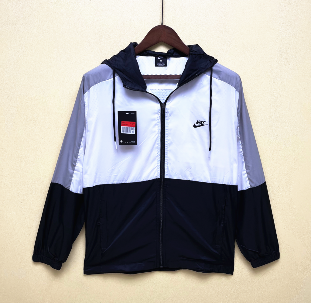 2023-24 NIKE CASUAL TRENCH COAT BLACK AND WHITE