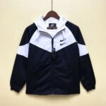 2023-24 NIKE CASUAL TRENCH COAT BLACK AND WHITE