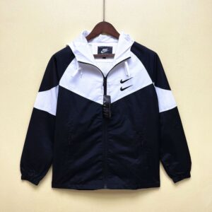 2023-24 NIKE CASUAL TRENCH COAT BLACK AND WHITE
