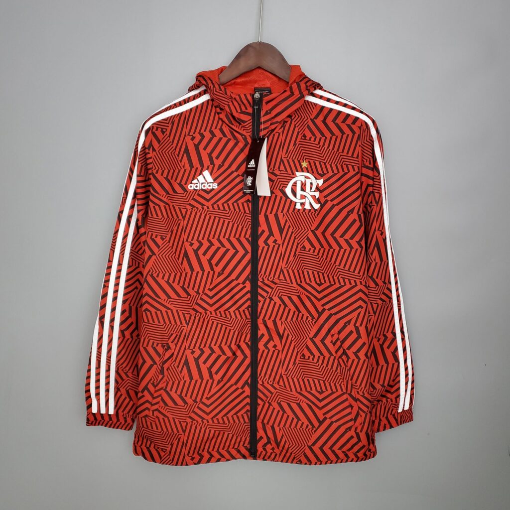 2021-22 FLAMENGO RED AND WHITE WINDBREAKER