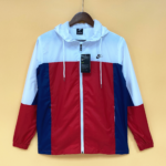 NIKE RED AND WHITE WINDBREAKER