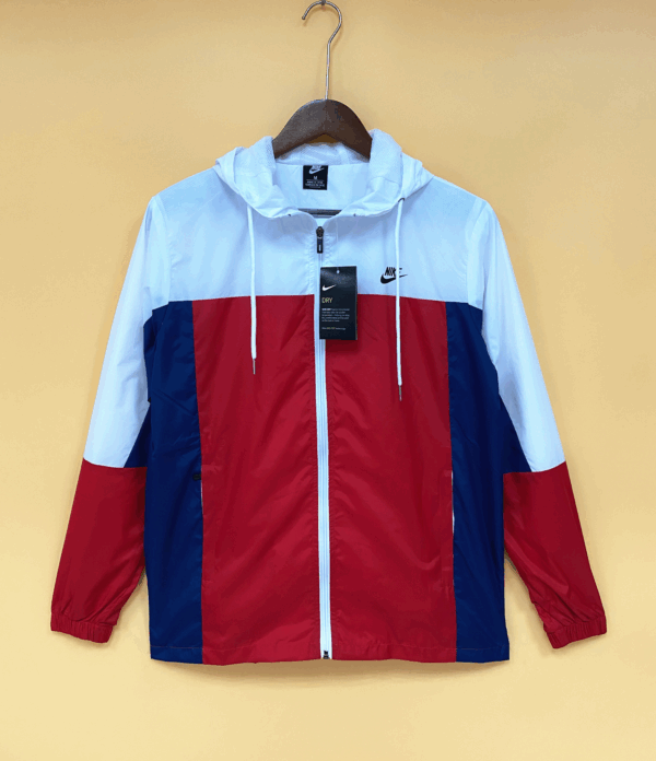 NIKE RED AND WHITE WINDBREAKER