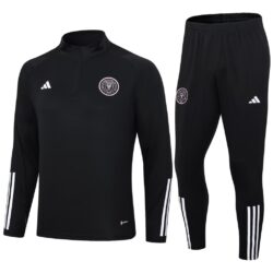 23-24 Miami black half zipper sweater tracksuit