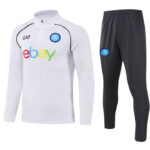 23-24 Napoli white half zipper sweater tracksuit
