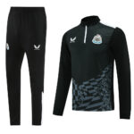23-24 Newcastle black half zipper training tracksuit