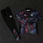 23-24 Newcastle black with pink half zipper training tracksuit