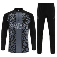23-24 PS G Jrdan black with grey half zipper sweater tracksuit