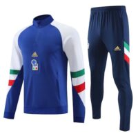 23-24 Italy blue with white half zipper sweater tracksuit 23-24 Italy blue with white half zipper sweater tracksuit