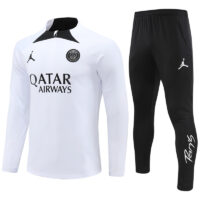 23-24 PS G Jrdan white with black half zipper training tracksuit 23-24 PS G Jrdan white with black half zipper training tracksuit