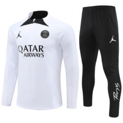 23-24 PS G Jrdan white with black half zipper training tracksuit