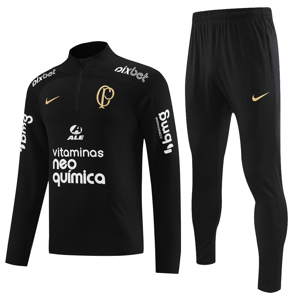 23-24 Palmeiras black half zipper sweater tracksuit 23-24 Palmeiras black half zipper sweater tracksuit